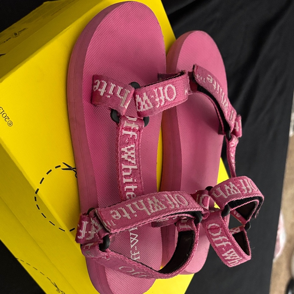 Off-White Fuchsia Women's Sandals - Picture 5 of 6
